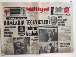 Milliyet Gazetesi 24 Ocak 1964 -Siyasi Partiler Tasarısı Mecliste Görüşülüyor GZ6455 - 2