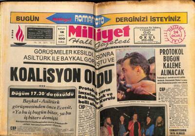 Milliyet Gazetesi 24 Ocak 1974 - Koalisyon Oldu,Protokol Yarın Olacak Bakanlar Kurulu Belli Olacak GZ58919 - 1