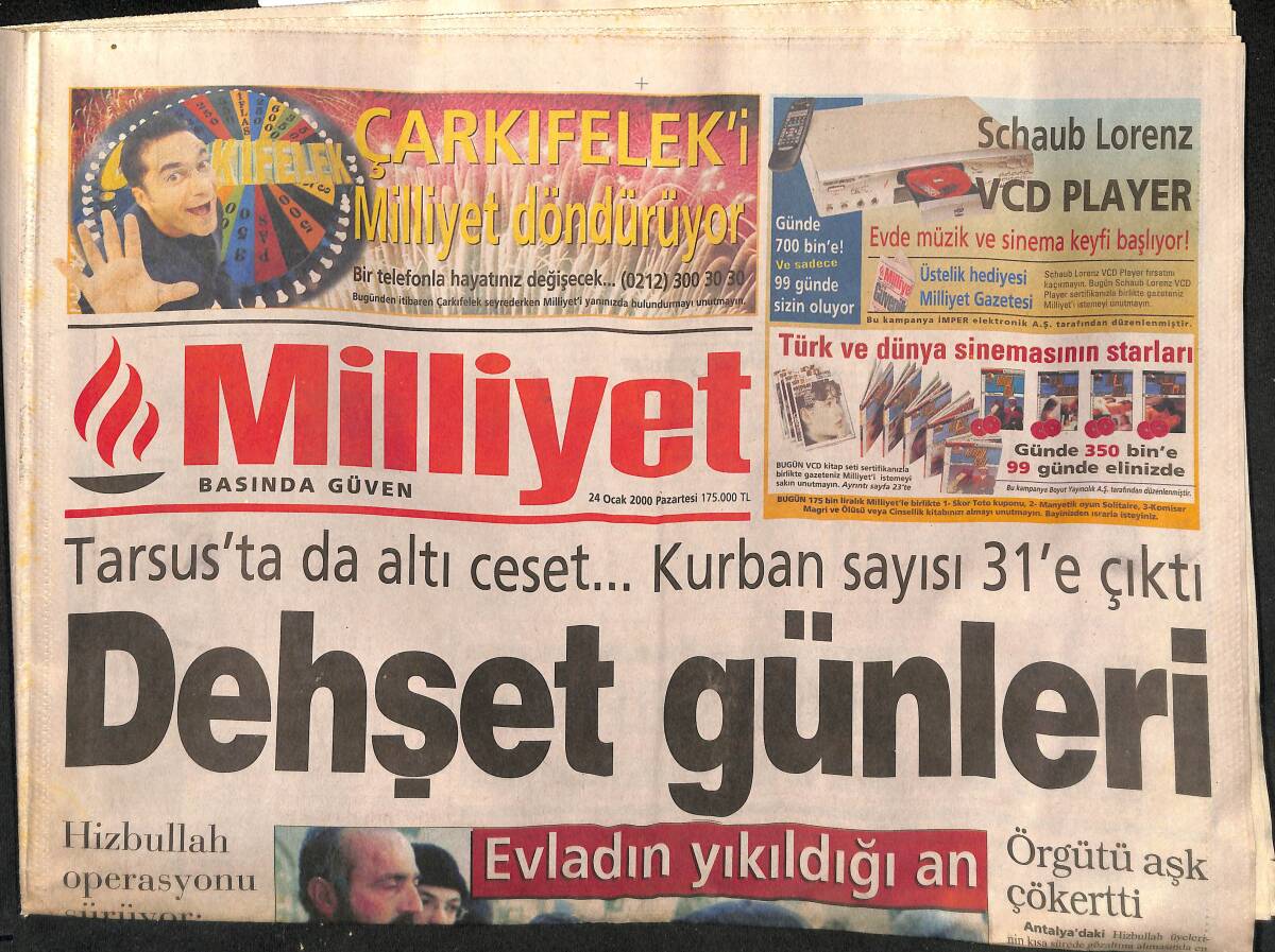 Milliyet Gazetesi 24 Ocak 2000 - Galatasaray Göze Geldi - Mumcu , O Zaman Uyarmıştı GZ157343 - 1