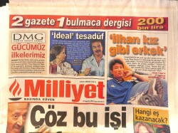 Milliyet Gazetesi 25 Ağustos 2002 - Orhan Gencebay , İdeal Kart Reklamının Çekimi İçin Gittiği Stüdyoda Çok Güzel Bir Tesadüf Yaşadı GZ157243 - 1