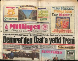 Milliyet Gazetesi 25 Aralık 1991 - Demirelden Özala Yetki Freni GZ61679 - 2