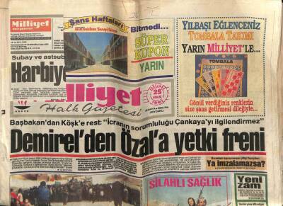Milliyet Gazetesi 25 Aralık 1991 - Terör Kenti Parselledi GZ61680 - 1