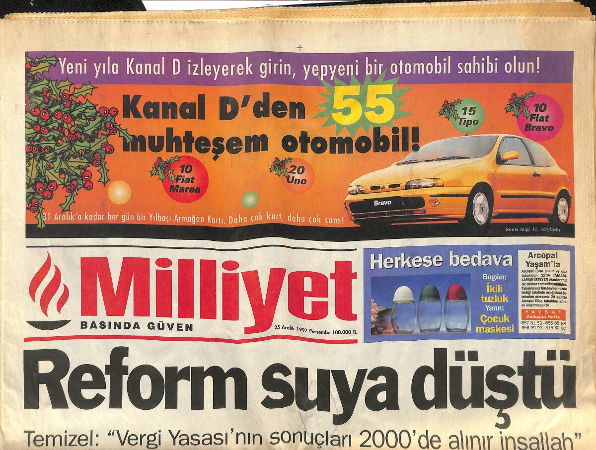 Milliyet Gazetesi 25 Aralık 1997 - Rüştü Sözünü Tuttu - Beşiktaş Nereye Koşuyor GZ133006 - 1