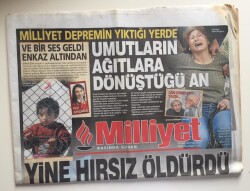 Milliyet Gazetesi 25 Ekim 2011 - Türkiye Van İçin Seferber GZ6528 - 2
