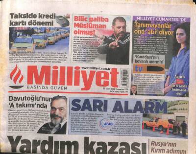 Milliyet Gazetesi 25 Ekim 2014 - Kobaniye Savaşçı Bilmeceye Döndü - Bilic Galiba Müslüman Olmuş GZ106121 - 1