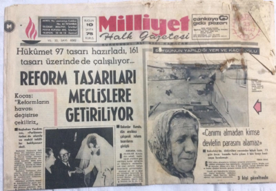 Milliyet Gazetesi 25 Eylül 1971 - Reform Tasarıları Meclise Getiriliyor - GZ21221 - 1