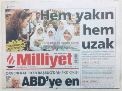 Milliyet Gazetesi 25 Eylül 2007 - İlker Başbuğdan ABDye En Ağır Uyarı GZ42843 - 1