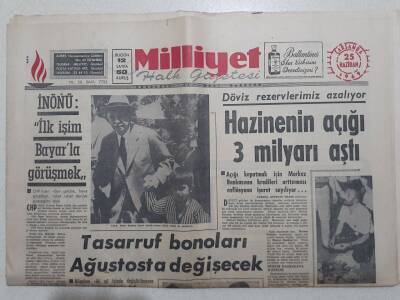 Milliyet Gazetesi - 25 Haziran 1969 - Hazinenin Açığı 3 Milyarı Aştı GZ112174 - 1