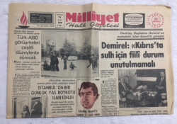 Milliyet Gazetesi 25 Kasım 1975 - Korutürk Tahranda Şah İle Görüştü - GZ17704 - 2