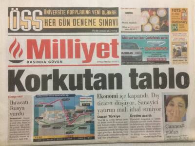 Milliyet Gazetesi 25 Mayıs 1999 - Korkutan Tablo GZ48552 - 1