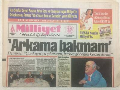 Milliyet Gazetesi 25 Nisan 1993 - Demirele Rakip Mesut Yılmaz GZ51556 - 1