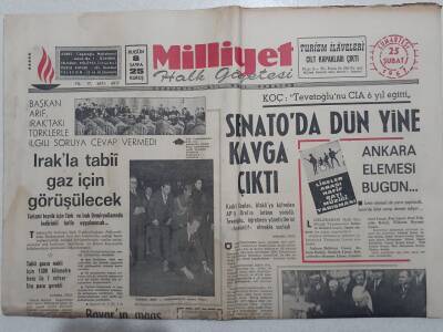 Milliyet Gazetesi - 25 Şubat 1967 - Irakla Tabii Gaz İçin Görüşülecek GZ112152 - 1