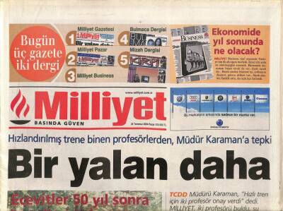 Milliyet Gazetesi 25 Temmuz 2004 - Ecevitler 50 Yıl Sonra Hayallerine Kavuşuyor GZ84850 - 1
