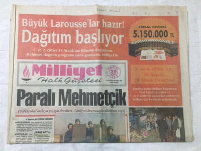 Milliyet Gazetesi 26 Aralık 1992 - Paralı Mehmetçik - GZ15732 - 1