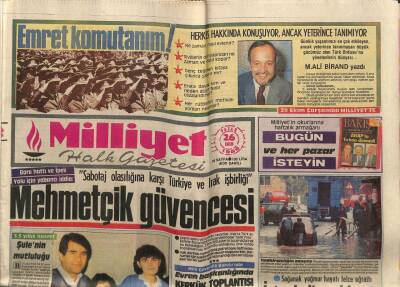 Milliyet Gazetesi - 26 Ekim 1986 - Turgut Özaldan Vaat Yağmuru GZ110864 - 1
