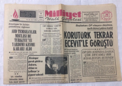 Milliyet Gazetesi 26 Eylül 1974 - Korutürk Tekrar Ecevitle Görüştü - GZ15913 - 1