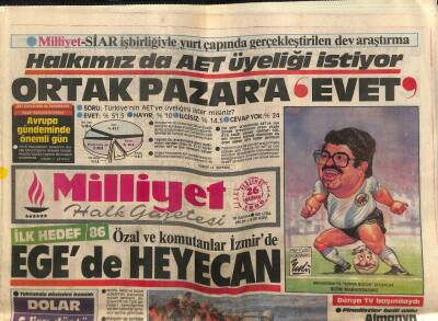 Milliyet Gazetesi - 26 Haziran 1986 - Egede Heyecan,Özal İzmirde GZ110844 - 1