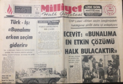 Milliyet Gazetesi 26 Kasım 1974 - Erbakan Hakkında Savcılık Takipsizlik Kararı Verdi - GZ12669 - 1