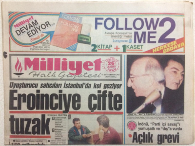 Milliyet Gazetesi - 26 Kasım 1988 - Erdal İnönü Parti İçi Savaşı Yumaşattı GZ24484 - 1