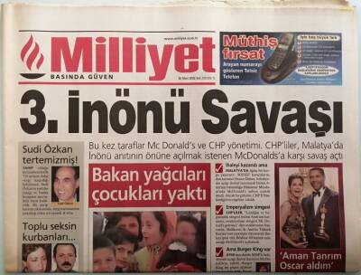 Milliyet Gazetesi 26 Mart 2002 2 Başkana Soruşturma - GZ44423 - 1