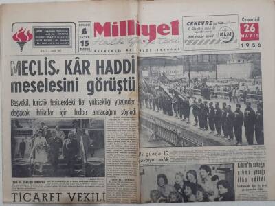 Milliyet Gazetesi - 26 Mayıs 1956 - Meclis Kar Haddi Meselesini Görüştü GZ112193 - 1