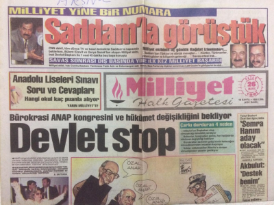 Milliyet Gazetesi 26 Mayıs 1991 - Saddamla Görüştük, Devlet Stop GZ27676 - 1