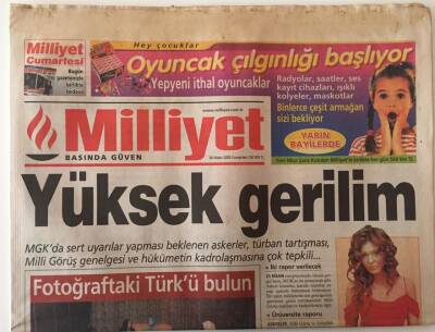 Milliyet Gazetesi 26 Nisan 2003 - MGKda Yüksek Gerilim GZ28566 - 1