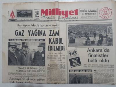 Milliyet Gazetesi - 26 Şubat 1967 - Gaz Yağına Zam Kabul Edildi GZ112151 - 1