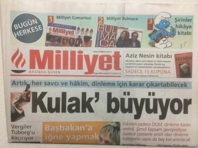 Milliyet Gazetesi 26 Şubat 2005 - Mehmet Ali Erbil Cepten Yakalandı GZ32972 - 1