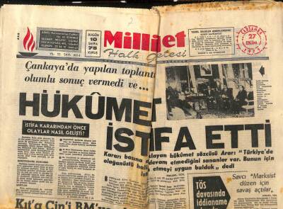 Milliyet Gazetesi - 27 Ekim 1971 - Hükümet İstifa Etti GZ110821 - 1