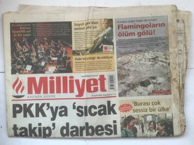 Milliyet Gazetesi 27 Eylül 2007 - PKKya sıcak takip Darbesi GZ7405 - 1