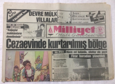 Milliyet Gazetesi 27 Mart 1988 - Erivanda Kan Kokusu - GZ17149 - 1