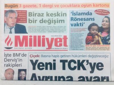Milliyet Gazetesi 27 Mart 2005 - Yeni TCKya Avrupa Ayarı GZ42358 - 1