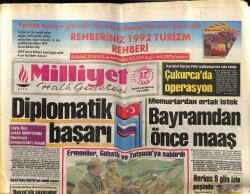 Milliyet Gazetesi 27 Mayıs 1992 - Ermeniler Gubatlı Ve Tutşusuya Saldırdı GZ61647 - 1