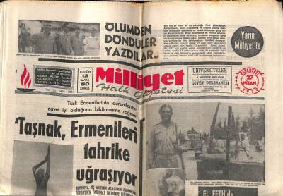 Milliyet Gazetesi 27 Nisan 1970 - Taşnak Ermenileri Tahrike Uğraşıyor, İzmir Tıp Kongresinde 2 Sol Grup Çatıştı GZ58843 - 1