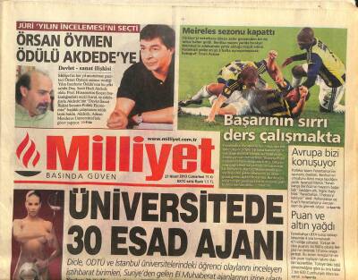 Milliyet Gazetesi 27 Nisan 2013 - Kamer Gençe Yüz Binlik Dava - Meireles Sezonu Kapattı GZ106063 - 1