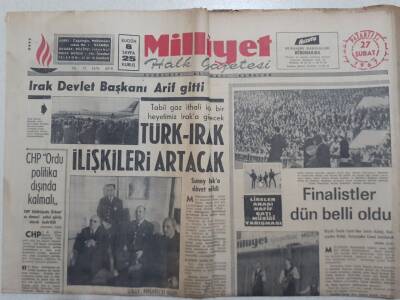Milliyet Gazetesi - 27 Şubat 1967 - Türk Irak İlişkileri Artacak GZ112150 - 1