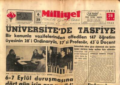 Milliyet Gazetesi - 28 Ekim 1960 - 6-7 Eylül Duruşmasına Dört Gün İçin Ara Verildi GZ110873 - 1
