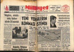 Milliyet Gazetesi 28 Ekim 1967 - Yeşil Sarıklı Üç Kişiyi Mahkemeye Veren Savcının Evi Yandı GZ58805 - 1