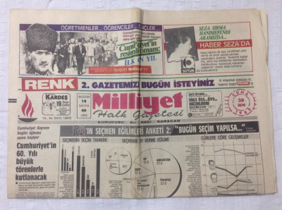 Milliyet Gazetesi 28 Ekim 1983 - Sunalp Oyların Düşmesi Devlete Karşı Bir Harekettir - GZ15675 - 1