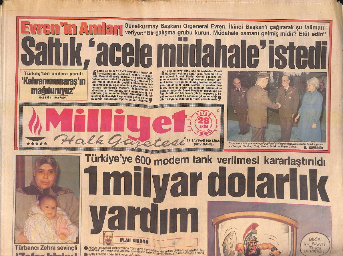 Milliyet Gazetesi 28 Ekim 1990 - Kral Böyle İstedi 