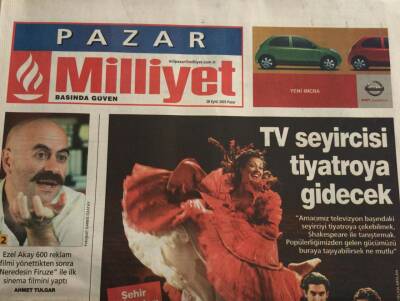 Milliyet Gazetesi 28 Eylül 2003-Ezel AkaySolculukla Bu Dünyayı Bağdaştırmak Zorundayız GZ45198 - 2