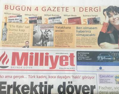 Milliyet Gazetesi 28 Kasım 2004- Acı Ama Gerçek ... Türk Kadını ,Koca Dayağını Haklı Görüyor GZ36444 - 1