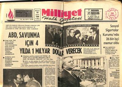 Milliyet Gazetesi 28 Mart 1976 - Demirel CHP Sınıf Kavgası İstiyor GZ59839 - 1