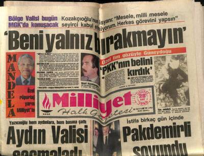 Milliyet Gazetesi 28 Mart 1990 - İbrahim Tatlıses Sahnede Kurşun Yağmuruna Tutuldu, Silah İstedi GZ56727 - 1