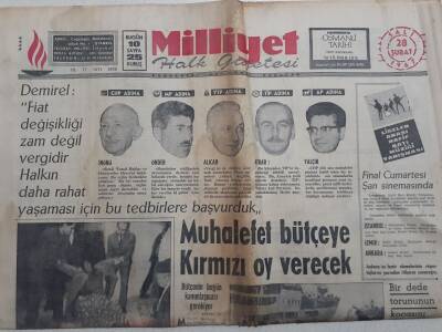 Milliyet Gazetesi - 28 Şubat 1967 - Muhalefet Bütçeye Kırmızı Oy Verecek GZ112149 - 1