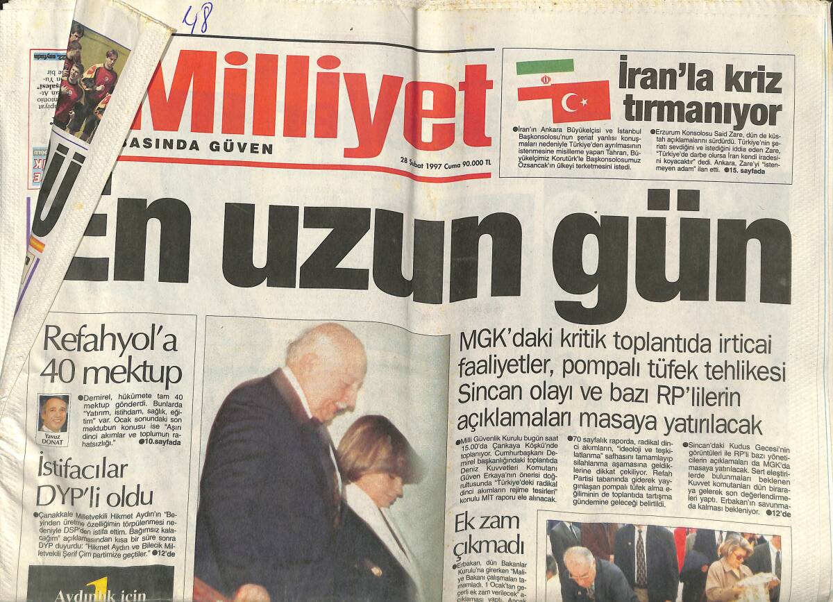 Milliyet Gazetesi 28 Şubat 1997 - Hillary'e Grammy - Ronaldo Samba'nın Kralı GZ153017 - 1
