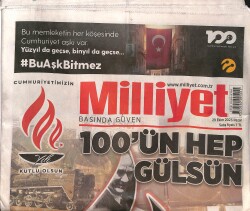 Milliyet Gazetesi 29 Ekim 2023 - Cumhuriyetimizin 100. Yılı Kutlu Olsun GZ131078 - Gökçekoleksiyon
