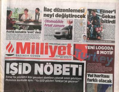 Milliyet Gazetesi 29 Eylül 2014 - İlaç Düzenlemesi Neyi Değiştirecek - Otomobilde Fırsat Zamanı - Işid Nöbeti GZ98239 - 1