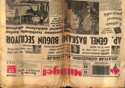 Milliyet Gazetesi 29 Kasım 1964 - AP Genel Başkanı Bugün Seçiliyor GZ59439 - 1
